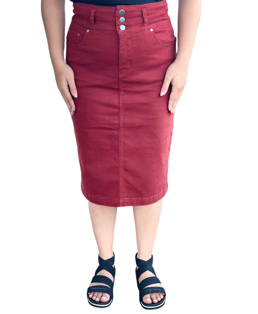 Ada Burgundy Skirt