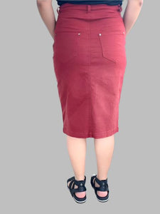 Ada Burgundy Skirt