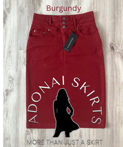 Ada Burgundy Skirt