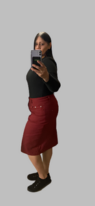 Ada Burgundy Skirt