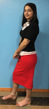 Load image into Gallery viewer, Red Denim Skirt