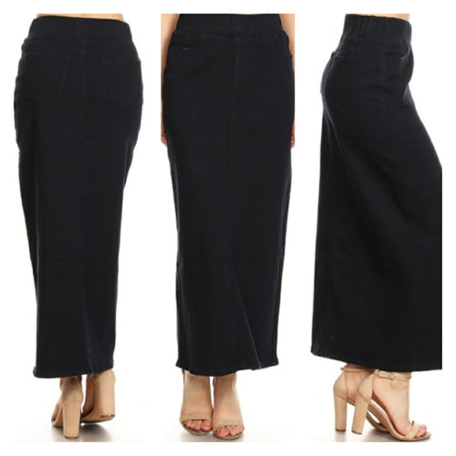 LONG WAISTBAND SKIRT