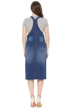 Load image into Gallery viewer, Stretch Denim Midi overall Dress